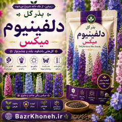 بذر گل دلفینیوم رنگارنگ