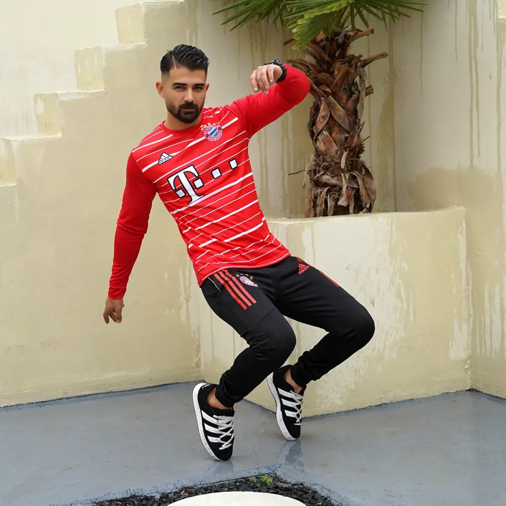 ست مردانه تیشرت آستین بلند و شلوار بایرن مونیخ مدل FC Bayern