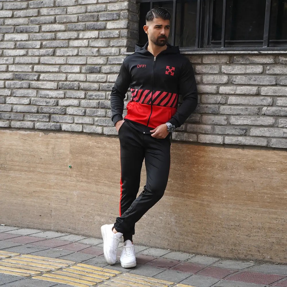 ست سوییشرت شلوار مردانه off-white مدل Manga ( در 2 رنگ بندی )