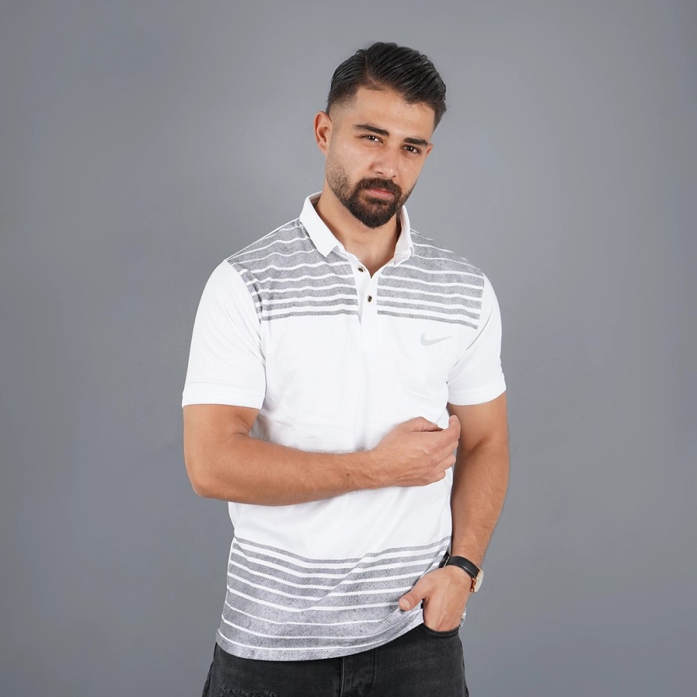 تیشرت یقه دار راه راه مردانه مدل Farhan (در چند رنگ بندی)