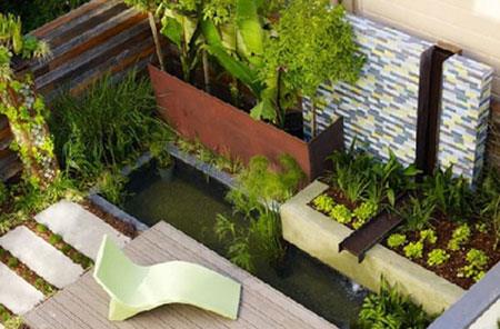باغچه حیاط های کوچک,طراحی باغچه های حیاط