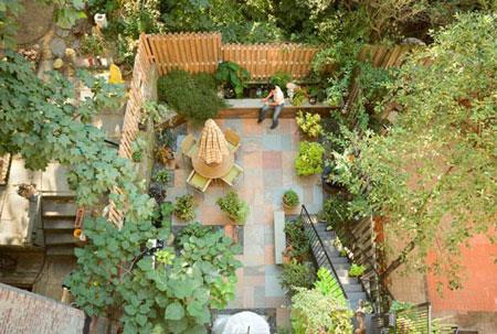 طراحی حیاط های خلوت،دکوراسیون باغچه کوچک