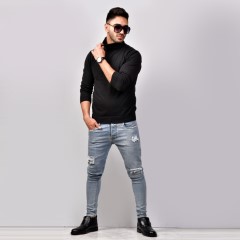 پلیور بافت یقه اسکی مردانه مدل Ersan ( در 2 رنگبندی )