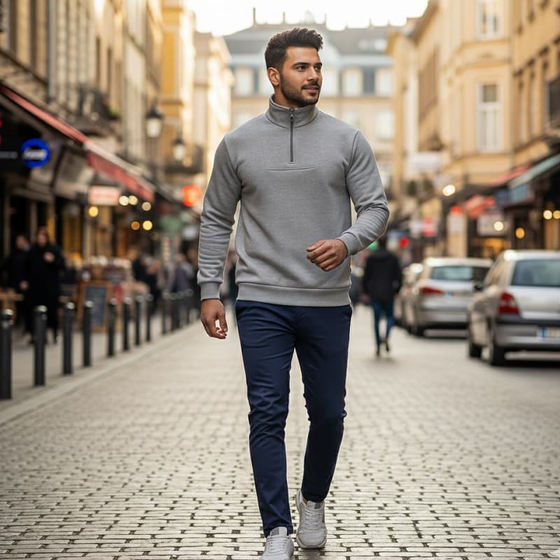 دورس مردانه نیم زیپ مدل Behbod ( در رنگ بندی )