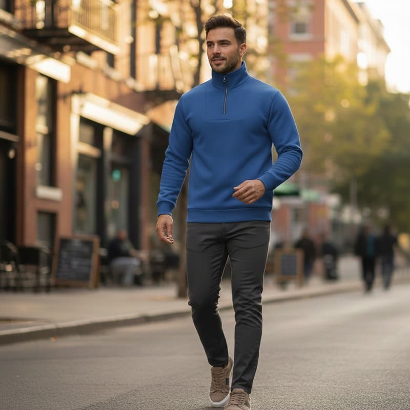 دورس مردانه نیم زیپ مدل Behbod ( در رنگ بندی )