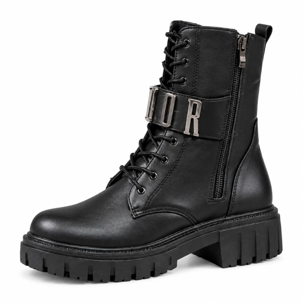 نیم بوت زنانه بندی زیپی مدل DIOR