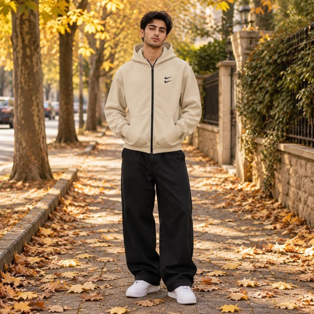 سوئیشرت دورس کلاهدار مردانه نایکی مدل Double Nike ( در 4 رنگبندی )