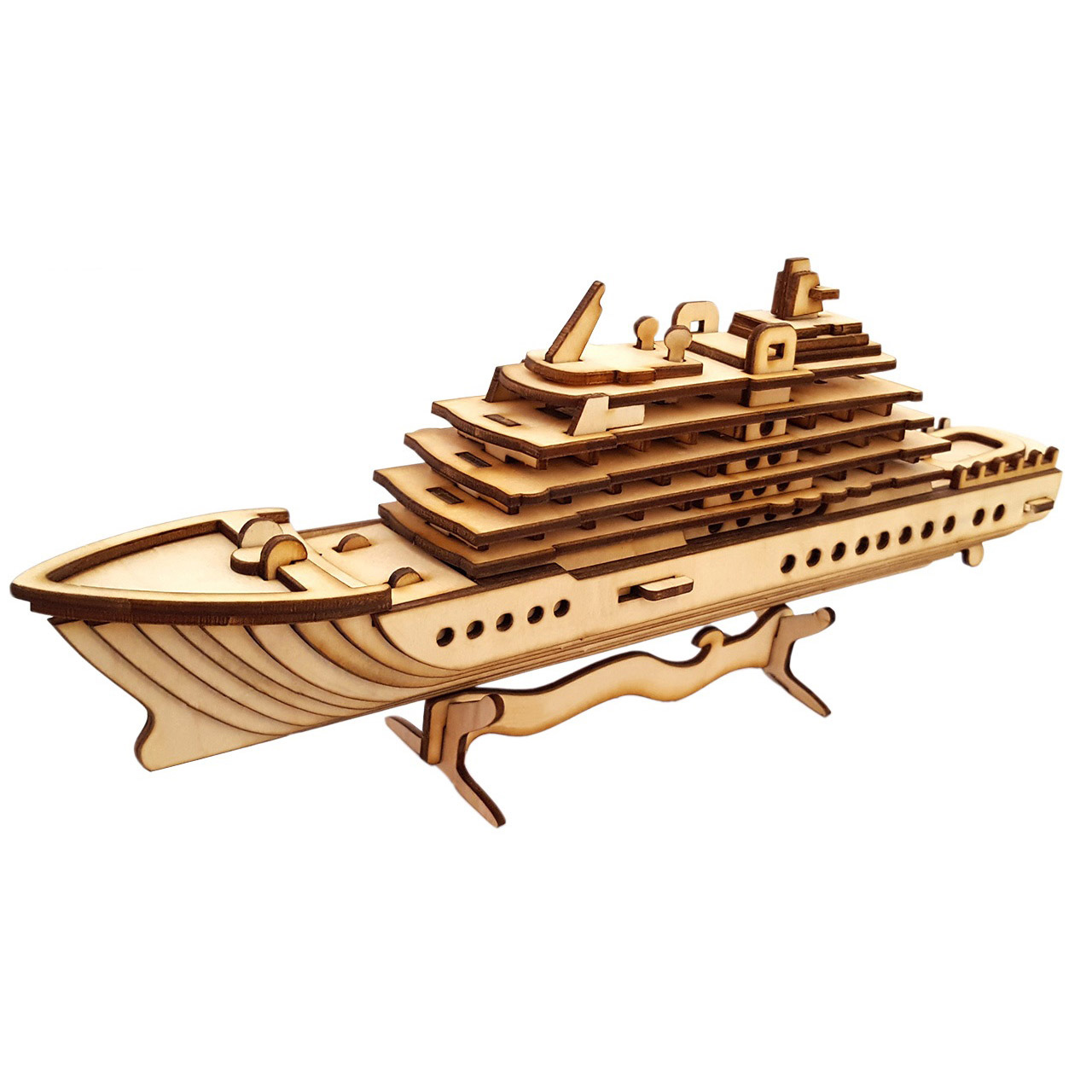 پازل سه بعدی چوبی برتاریو مدل Cruise Boat
